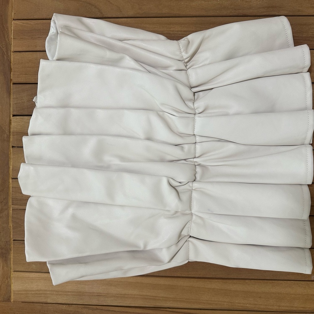 Pookie & Sebastian Cream strapless top